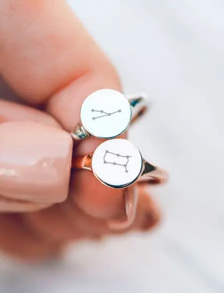 The stars have aligned!  Engrave our custom signet ring with your cons