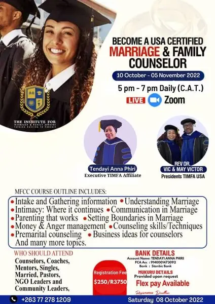 Become a USA Certified Marriage  Family CounselorTherapist in just 4 weeks of online