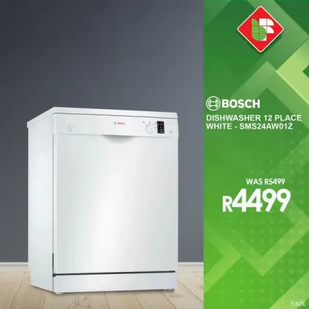BAWASFURN.COM
Bosch 12plate Dishwasher
Shop online, or instore
Shop Now
Shop online, or in