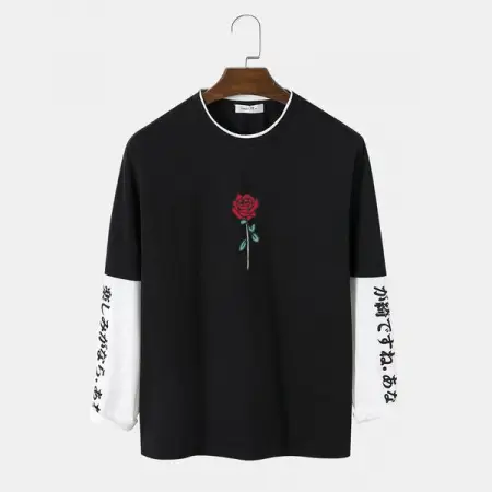NEWCHIC.COM
Comfortable Rose Japanese Print Contrast T-Shirts
Lean To 