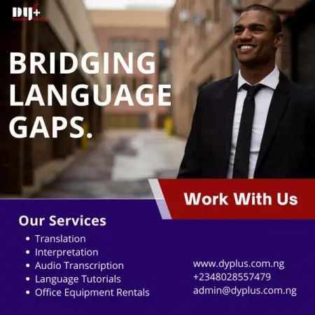 WWW.DYPLUS.COM.NG
Meet the Language Professionals
Professional Language Serv