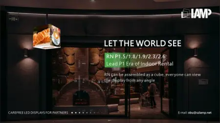 Highlight the ADs, and attract more traffic to the shop.  RN series LED display supportin