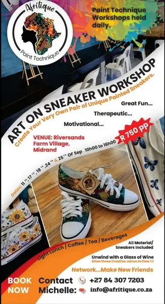 ART ON SNEAKER WORKSHOP
AFRITIQUE PAINT TECHNIQUE !!!!
Create Your Very Own Pair of Uniq