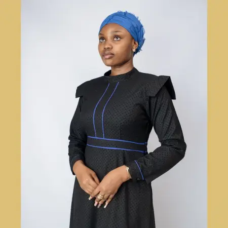 API.WHATSAPP.COM
MAXI BLACK DRESS FOR WORK OR SMART CASUAL.
Cotton fabric with suede pimple