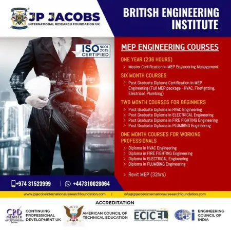 MEP Courses by British Engineering Institute
FB.ME
2 Year Masters with Practical Experien