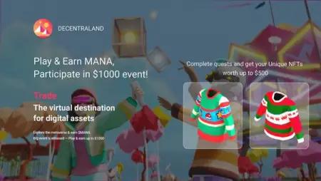 Download Decentraland application, participate in big events, earn MANA  Unique NFTs