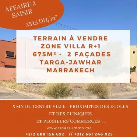terrain villa vente targa marrakech immobilier investissement construire