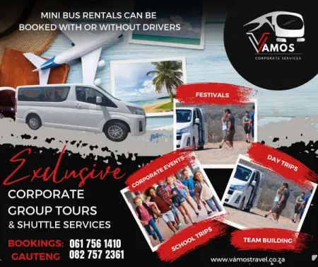 Vamos Luxurious Travel Services 
Book your next corporate event trip or shuttle services
