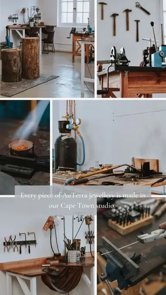 Every piece of AuTerra jewellery is handcrafted in our Cape Town studio using 