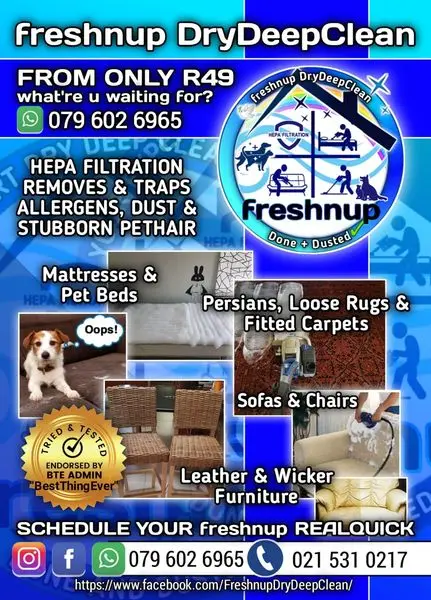 PetHairon your Sofas driving u nuts
freshnup ll take care of it for u RealQuick
Springs