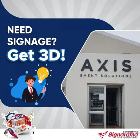 Need signage? Whatever you need, we suggest using a 3D sign! These dynamic si