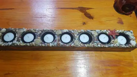 API.WHATSAPP.COM
Seashell decoupaged candle holder with candles
Send WhatsApp Mess