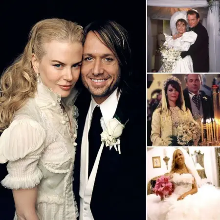 Dresses of celebrity wedding that were a no instead of a go.
BRIDELIVING.COM
40 Famous 