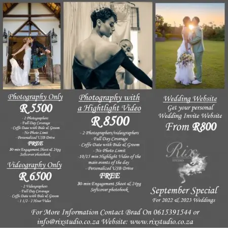 Last Chance to get this pricing- Valid until end of September!
Wedding Photography