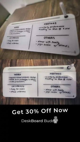 The ultimate accessory for your home office.
Get up to 40 Off Today! 
DESKBOARDBUDDY.C