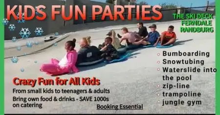 Book your Kids Fun Party At The Ski Deck. Crazy fun for all kids, from small kids to tee