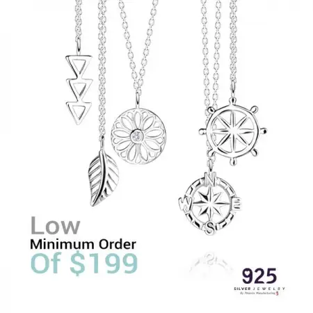 925SILVERJEWELRY.COM
Low Minimum Order Value At Factory Price!
Exclusive Design