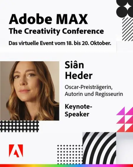 Die Registrierung fr die virtuelle AdobeMAX 2022 hat begonnen. Lasse dich von Sin Heder,
