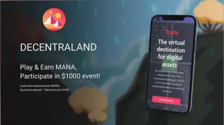 ownload our application to earn MANA  other Unique rewards
EARN-DECENTRALAND.OR