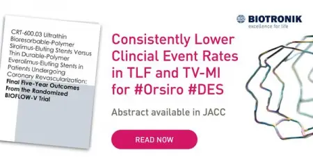 The 5 year follow-up data from the BIOFLOW-V Trial demonstrates consistently lower 