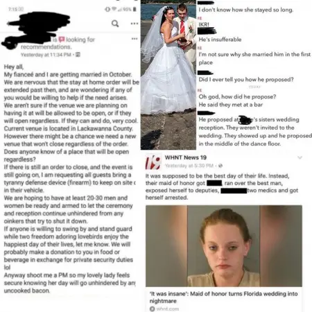 Here is a list of the funniest and most embarrassing wedding moments that w