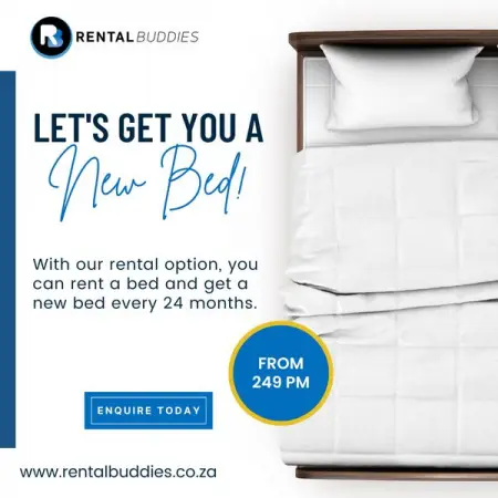 Get a brand new bed for as little as R249 pm. You rent your bed monthly and we replac
