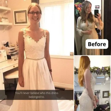 Here are incredible transformations that will make us regret buying a new gown.
