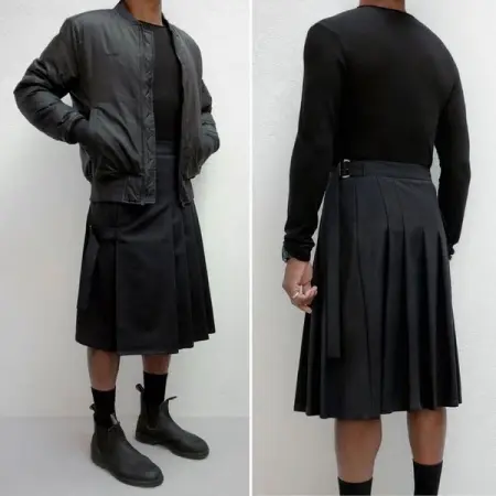 backtoblack beyourself mensskirts mensstreetstyle ootd Style George back in stock