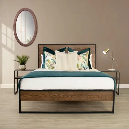 Shop the sleek Addison Wooden Bed Frame that features clean contemporary design
