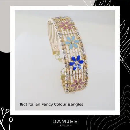 Make our 18ct Italian fancy colour bangle yours today. This piece of jewelle