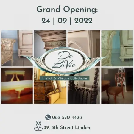 De La Vie Grand Opening!!

We buy, sell and paint pre-loved heritage.

Deon has come a