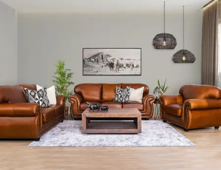 Luxurious in leather, the Isilo Leather Lounge Suite is skillfully crafted from