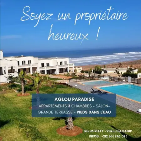 plage mer pieddansleau vuemer agadir mirleft appartement residence
TINASS-