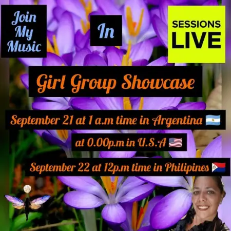 Join my music 

At the Event GIRL GROUP SHOWCASE 

When? And what the time?

Septem