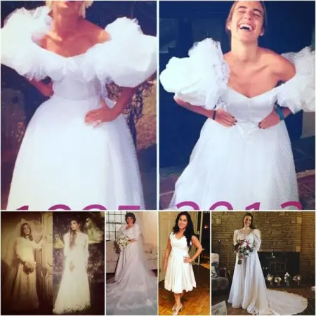 These daughters decided to wear their mothers wedding dress decades later and the results