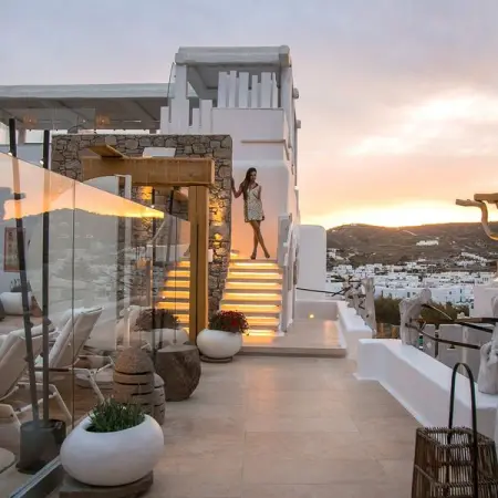 A supreme kingdom of extraordinary luxury, on one of the Mykonos most coveted de