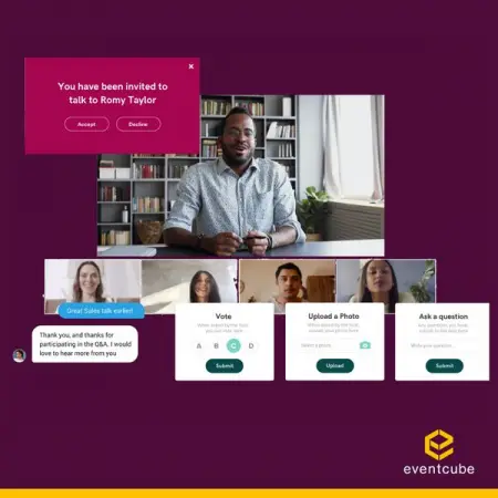 EVENTCUBE.IO
2. Virtual Events
Online stages  networking
Learn More
Onl