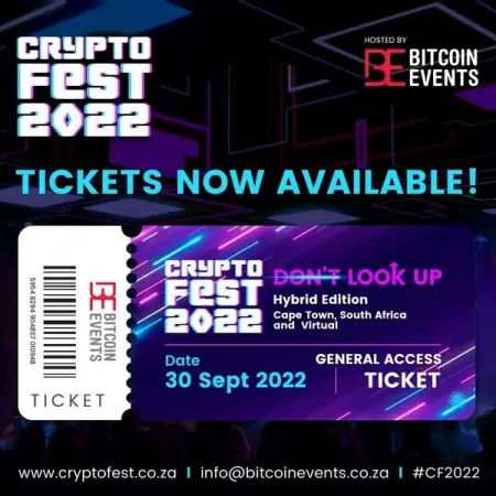  Get Ready for Crypto Fest 2022 CF2022!

 30 Sept 202211am -11pm GMT2
 CapeTown
 NFTG