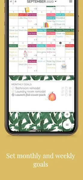 Set monthly and weekly goals
Learn More
 