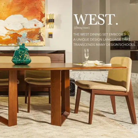     embodies a unique design language that transcends many design schools. The warm ton