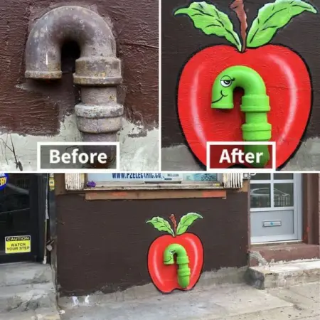 In the opinion of the spectators, street artist Tom Bobs self-declared amb