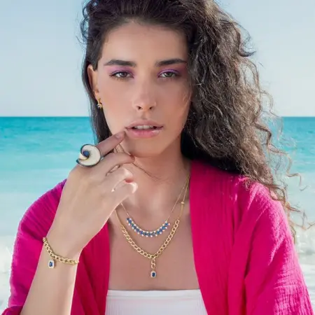           
      

Add a pop of color to your jewelry with these pieces from New Egypt Gol