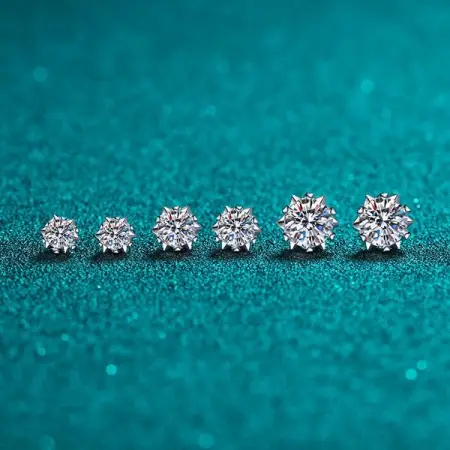 Moissanite 925 Silver Snowflake Stud Earrings
Learn More
 