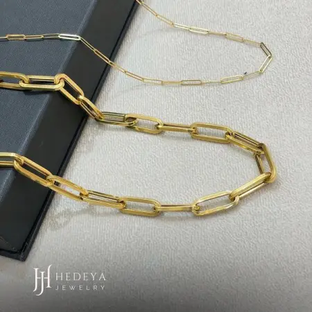 Get your style bang-on with these 18k gold jewelry paper clip chain, they are