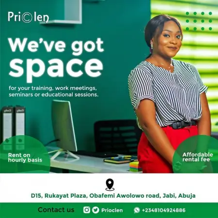 Looking for a serene space in Abuja where you can hold your business meetings, trai