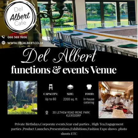 In a gentle way you can shake the world 
Del Albert now offer their venue for all even