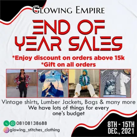 Clothing brand
Sells of wears for both male and female
Sell of bags, shoes, slides and oth