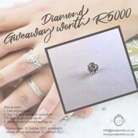 GIVEAWAY time!!!
Stand a chance to win 0,25ct diamond worth R5000

How to Enter
 L