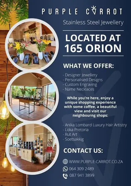 We are open for business at our brand new location!

165 Orion Street Waterkloof Pretoria

A