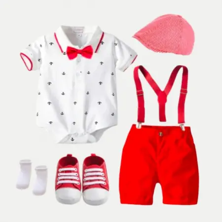 MOMORII.COM
Baby Boy 5 Piece Outfit
This Baby 5 Piece Smart Outfit is the